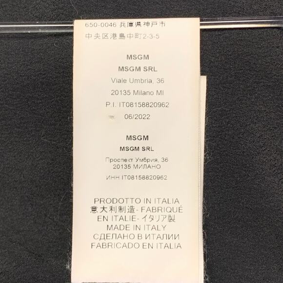 MSGM Size 34 Black Contrast Stitch Wool Blend Notch Lapel Sport Coat - Picture 9 of 10